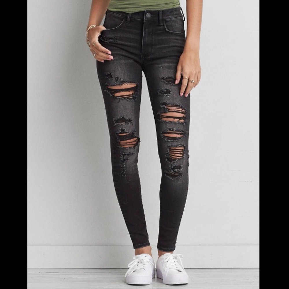 AEO American Eagle denim x high rise jegging black